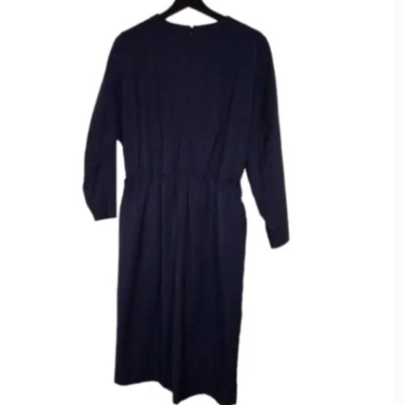 Cos navy blue a line waisted midi length dress very flattering. Barely used. - Picture 1 of 4